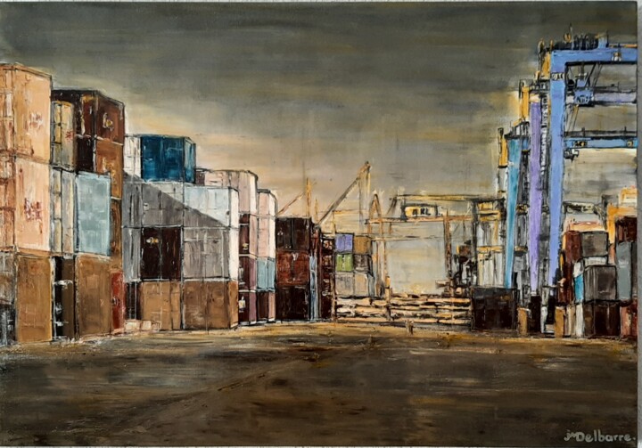 Cargo City 绘画, 27.6x39.4 in
