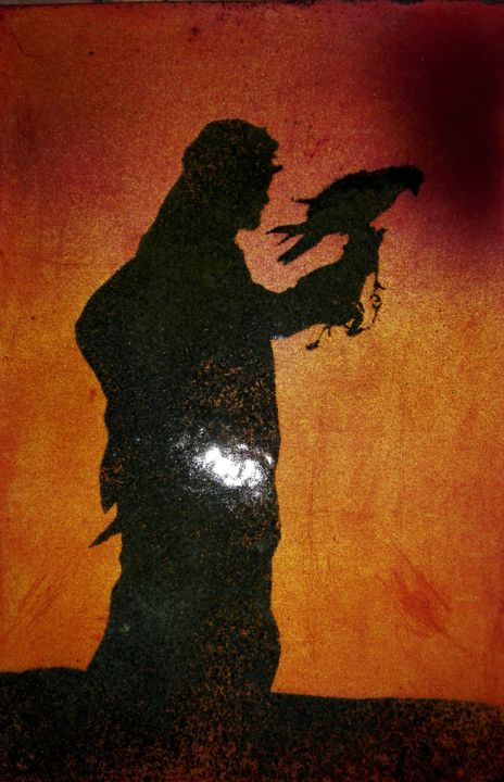 Peinture intitulée "Tradition séculaire…" par Isabelle Mathis, Œuvre d'art originale, Émail Monté sur Pierre
