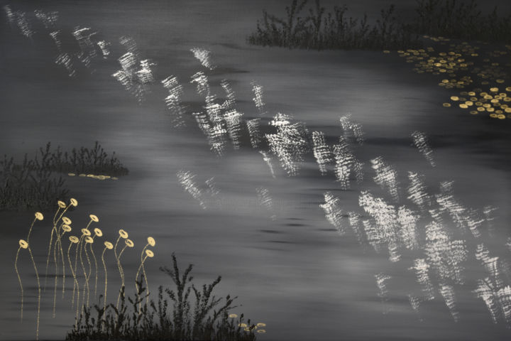 Painting titled "Reflection & Illusi…" by Faye Zxz, Original Artwork, Oil