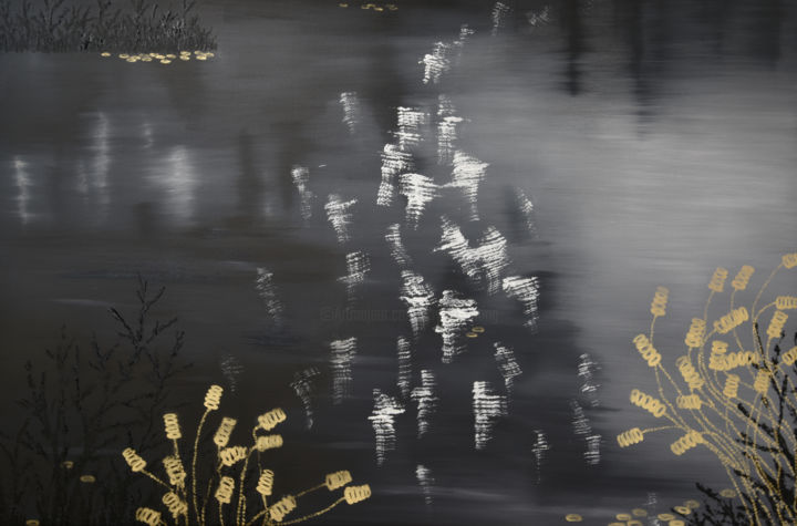 Painting titled "Reflection & Illusi…" by Faye Zxz, Original Artwork, Oil