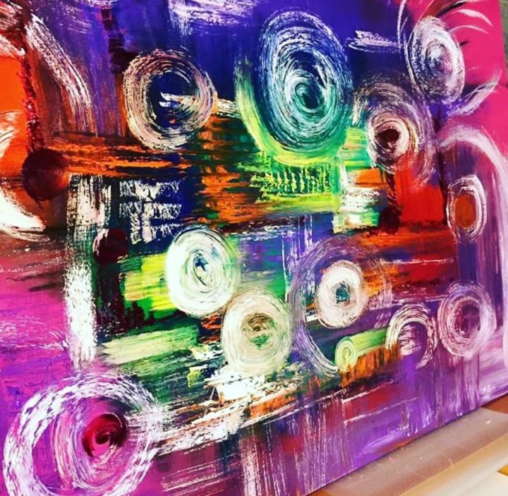Painting titled "img-9567.jpg" by Les Arts Et Couleurs De Zaza, Original Artwork, Oil