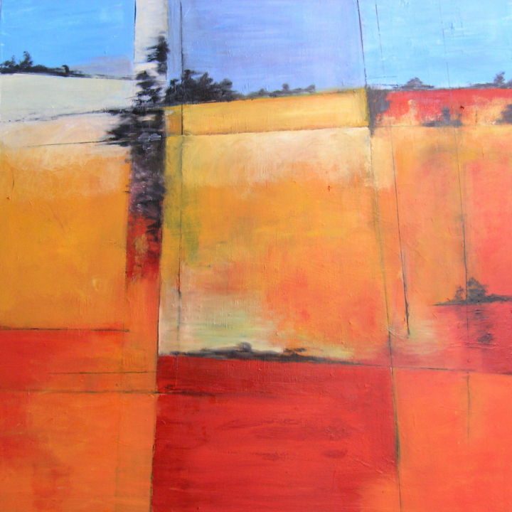 Malarstwo zatytułowany „summer.jpg” autorstwa Czesław Chrószcz, Oryginalna praca, Olej