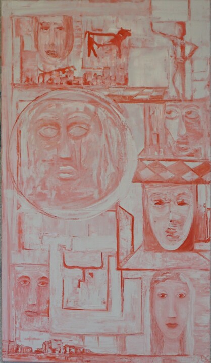 Painting titled "What comes around w…" by Peter Stutz, Original Artwork, Oil