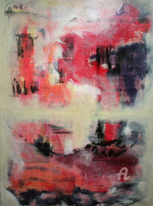 L'automne à Pékin 绘画, 45.7x31.9 in