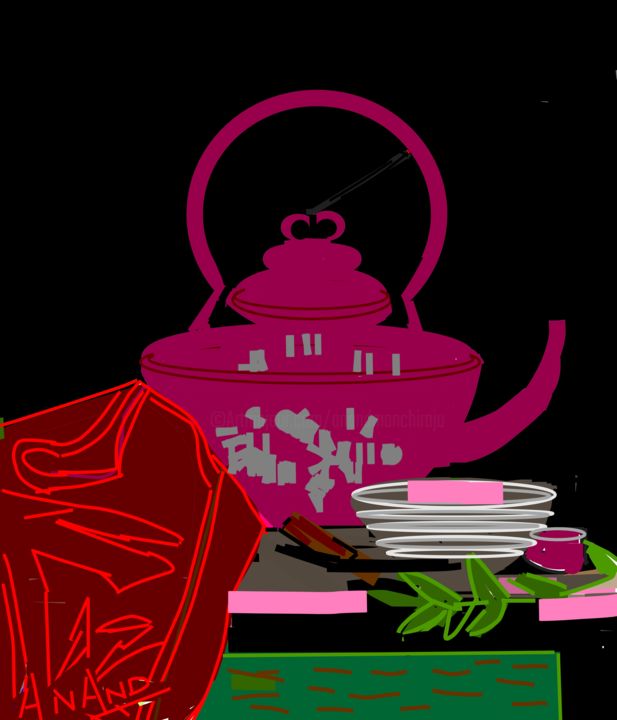 Digital Arts titled "STILL-LIFE-D" by Anandswaroop Manchiraju, Original Artwork, Digital Painting