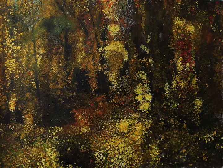 Peinture intitulée "Autumn" par Danil Shurykin, Œuvre d'art originale, Acrylique