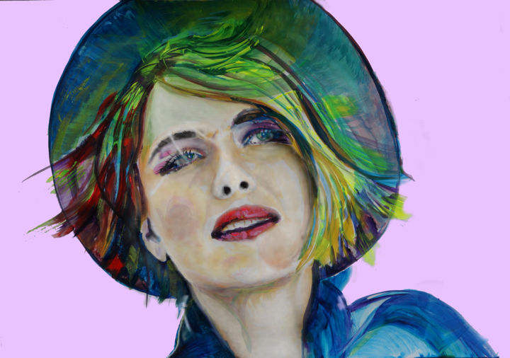 Painting titled "Maria Sharapova, wo…" by Dmitri Matkovsky, Original Artwork, Acrylic