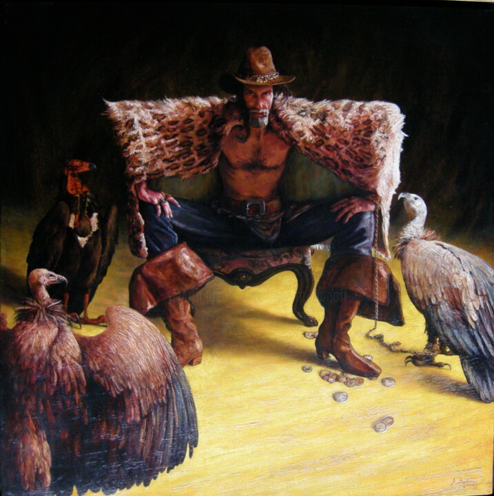 Le vautour 绘画, 51.2x51.2 in