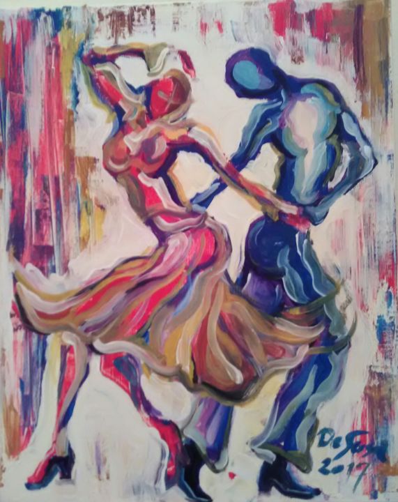Painting titled "dance.jpg" by Desusa, Original Artwork