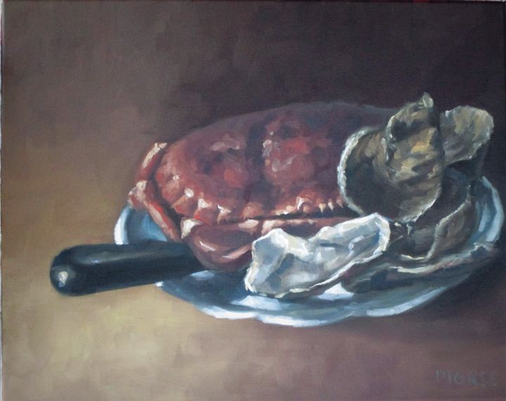 "tourteau-et-huitres…" başlıklı Tablo Michel Pigrée tarafından, Orijinal sanat, Diğer