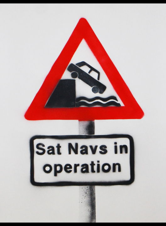 Sat Nav (on paper) 绘画, 31.5x22.1 in