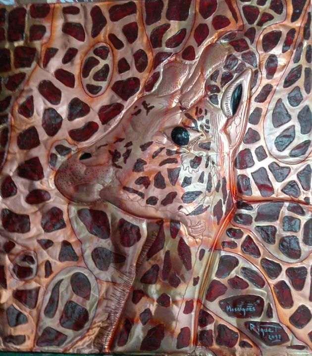 " Mosaïques " 绘画, 16.1x15 in