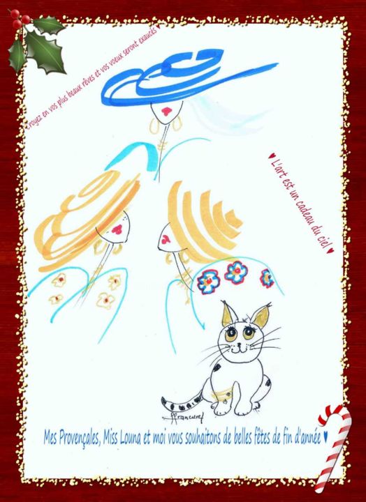 图画 标题为“♥ Provençale et Mis…” 由Françoise Lanfroy-Rancurel, 原创艺术品