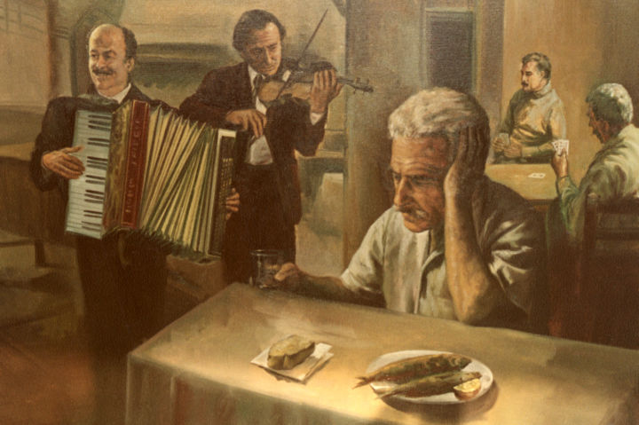 Painting titled "LONELY" by Dimitrios Gonalakis, Original Artwork, Oil