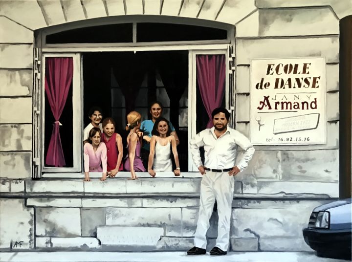 Peinture intitulée "Ecole de danse" par Arnaud Feuga, Œuvre d'art originale, Huile