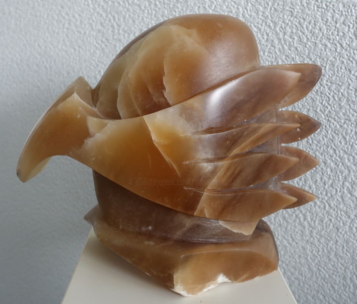 Skulptur mit dem Titel "Albatros" von Walter Kuschniersch, Original-Kunstwerk, Stein