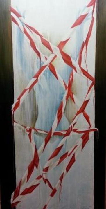 Painting titled "smachtend-in-schadu…" by Dominique Selen, Original Artwork, Oil
