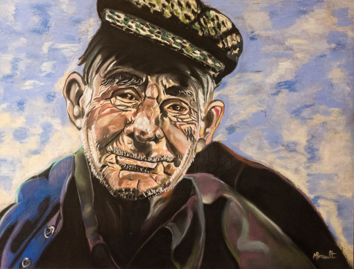 Dessin intitulée "L'Emile" par Maryse Renault, Œuvre d'art originale, Pastel