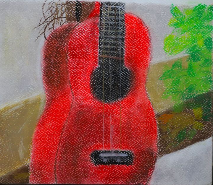 Painting titled "img-20180106-001035…" by Waleed Azhar Chaudhary, Original Artwork, Pastel