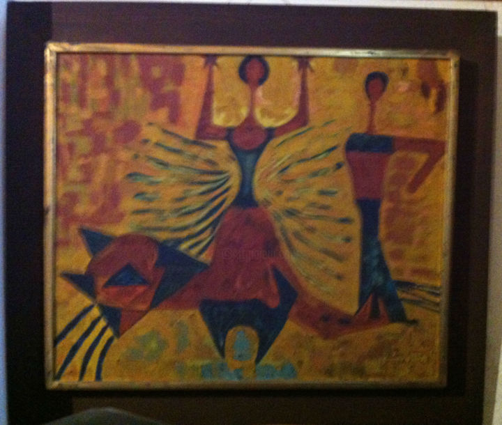 Painting titled "Origen" by Marie Avila, Original Artwork