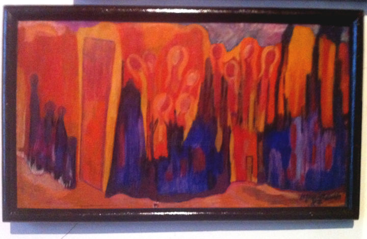 Painting titled "ocaso" by Marie Avila, Original Artwork