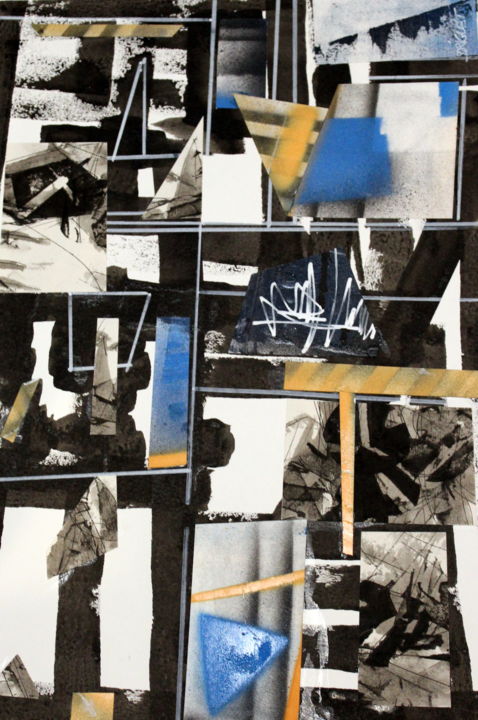 Schilderij getiteld "Utopie" door Michel Alexandre, Origineel Kunstwerk