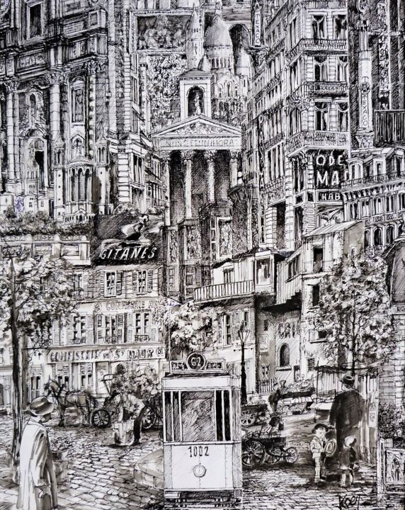 Tramway 图画, 19.7x15.8 in