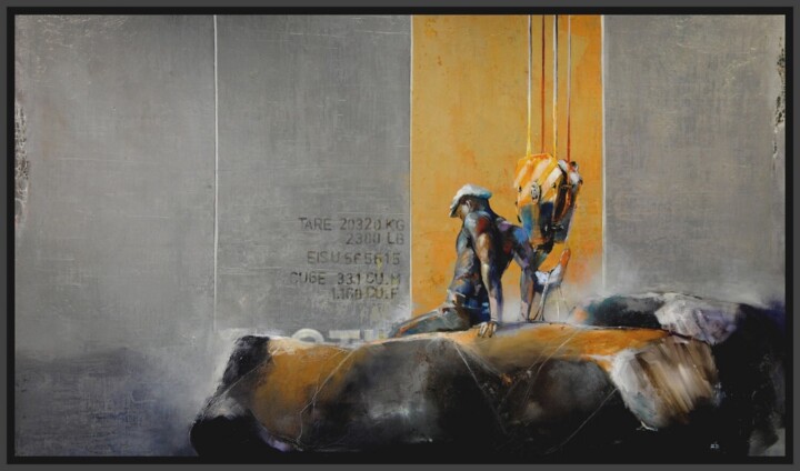 Peinture intitulée "20-320-kgs" par Jicé, Œuvre d'art originale, Huile