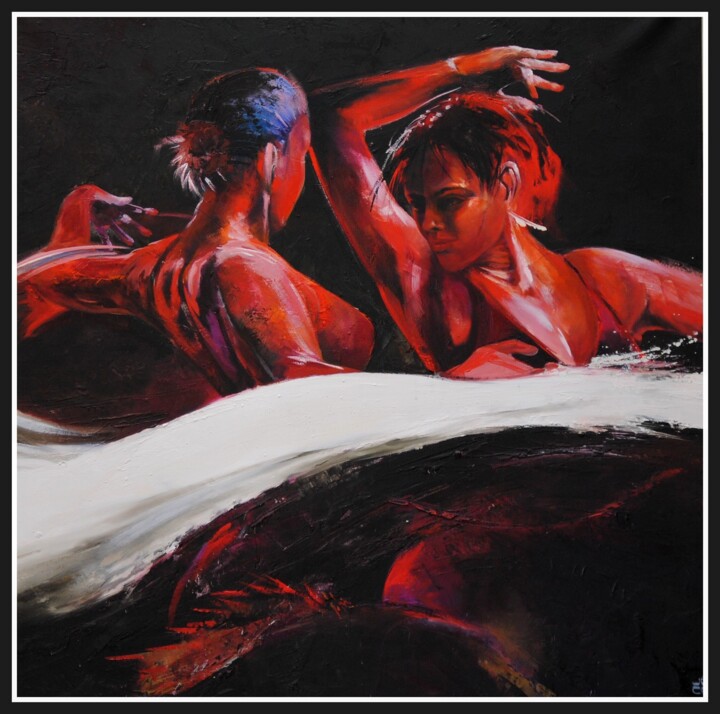 Malerei mit dem Titel "Jalousie" von Jicé, Original-Kunstwerk