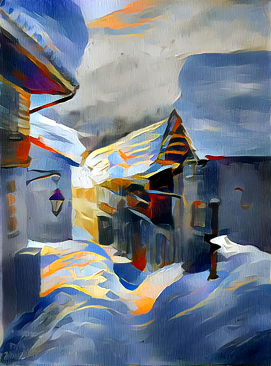 摄影 标题为“Montroc village” 由Darnal, 原创艺术品, 操纵摄影