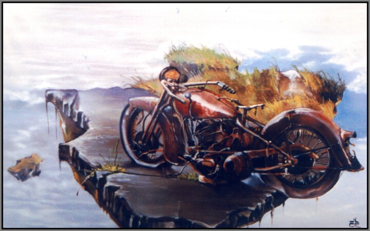 Painting titled "Dernière balise" by Jicé, Original Artwork