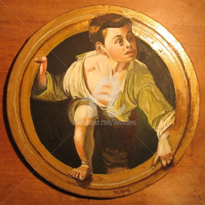 Peinture intitulée "Le p'tit gars" par Desnoyers, Œuvre d'art originale, Acrylique