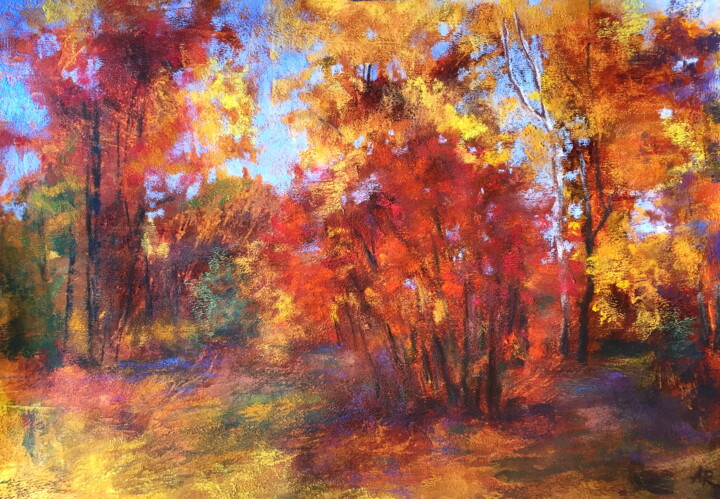 Pittura intitolato "Charm of Autumn" da Lena Ru, Opera d'arte originale