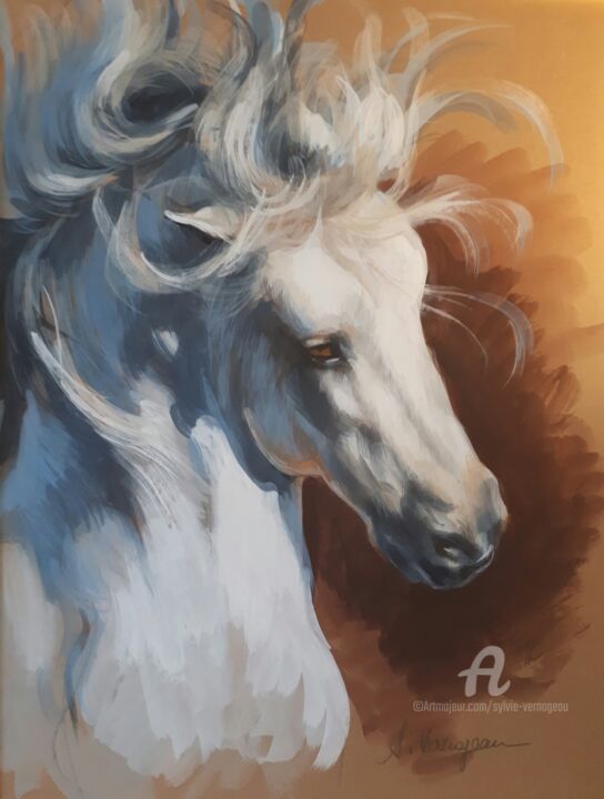Peinture intitulée ""Géole"" par Sylvie Vernageau, Œuvre d'art originale, Gouache