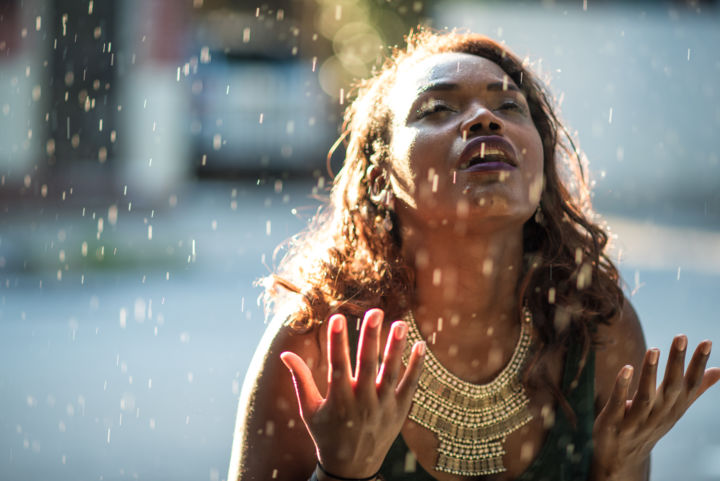 Fotografie getiteld "sun & rain" door Karina Panaetova, Origineel Kunstwerk