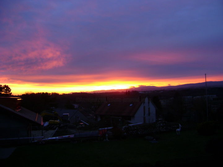 Photography titled "coucher de soleil" by Colette Jotterand-Vetter, Original Artwork