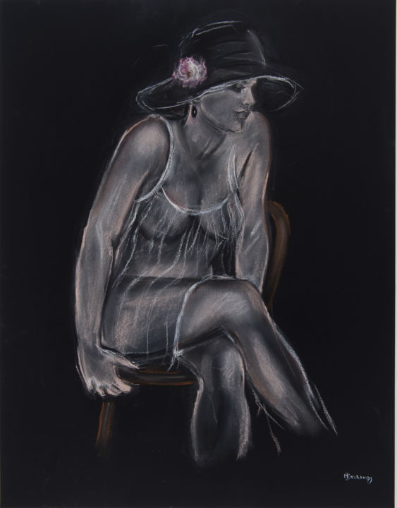 Dibujo titulada "dessin 005" por Michelle Dechamps, Obra de arte original, Pastel