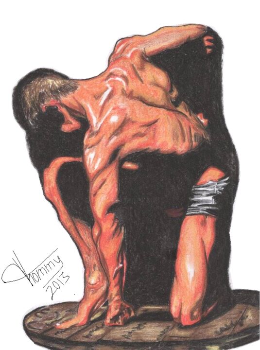 제목이 "Desnudo masculino"인 그림 Thommy로, 원작, 파스텔