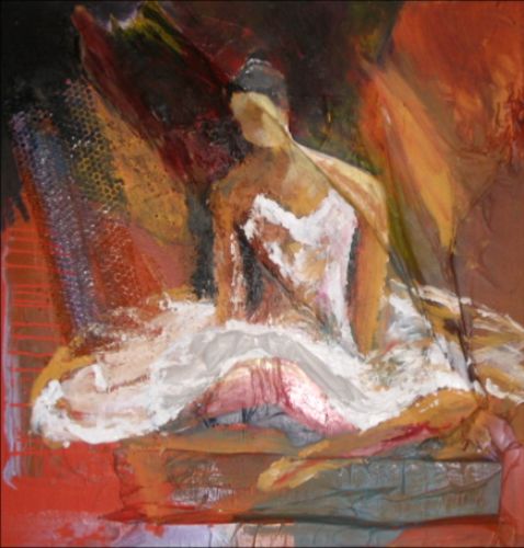 Peinture intitulée "la danseuse en tutu" par Lapiche, Œuvre d'art originale, Autre