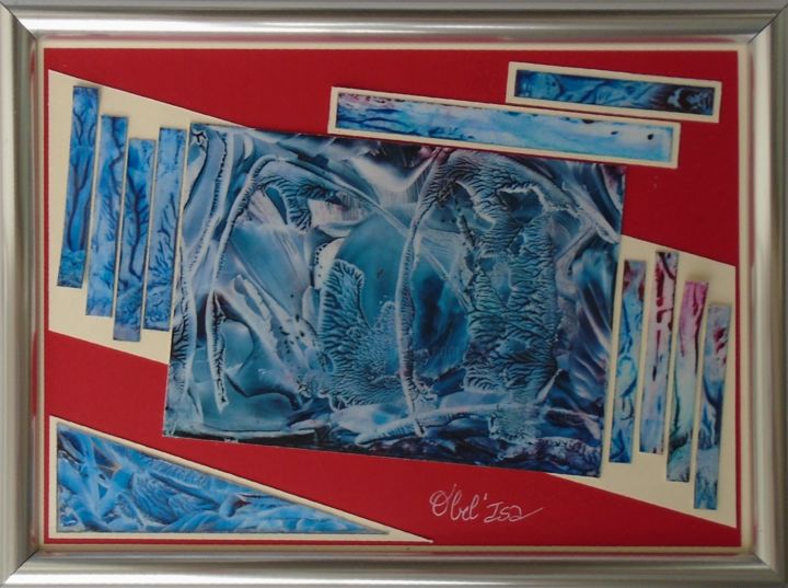 Peinture intitulée "Fluide glaciale" par Obel'Isa, Œuvre d'art originale, Cire