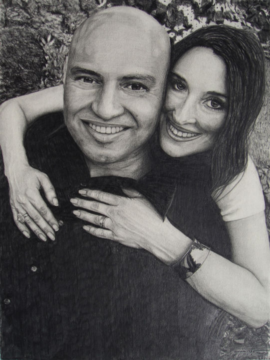 Couple drawing by Jorge Gallardo.jpg Drawing, 30x22 in
