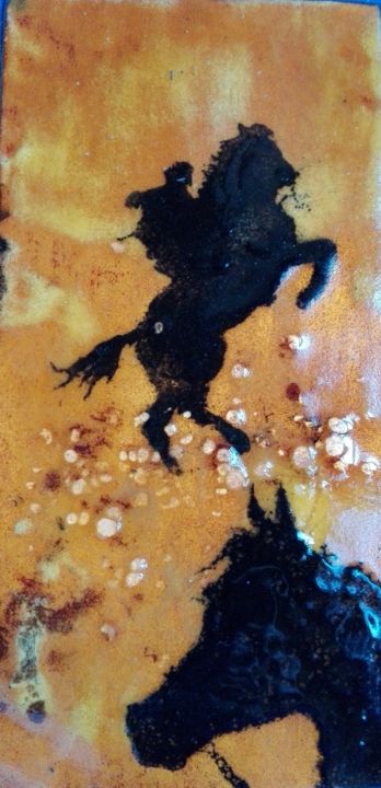Peinture intitulée "Pur-Sang - Pièce un…" par Isabelle Mathis, Œuvre d'art originale, Émail