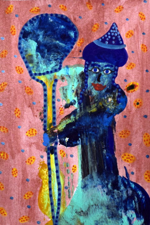 Painting titled "La géante" by Chrystelle Ragot, Original Artwork, Other