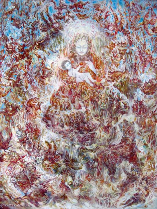 Madonna 绘画, 35.4x27.6 in
