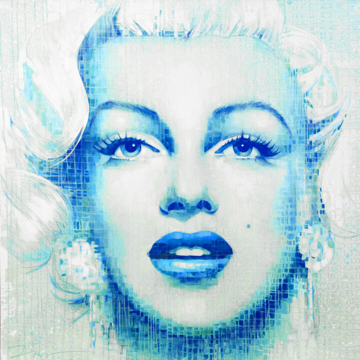 Marilyn Dreams, limited Edition + acrylic 绘画, 39.4x39.4 in