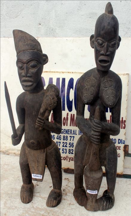 Artcraft titled "Couple guerrier bam…" by Adidja Manjia, Original Artwork