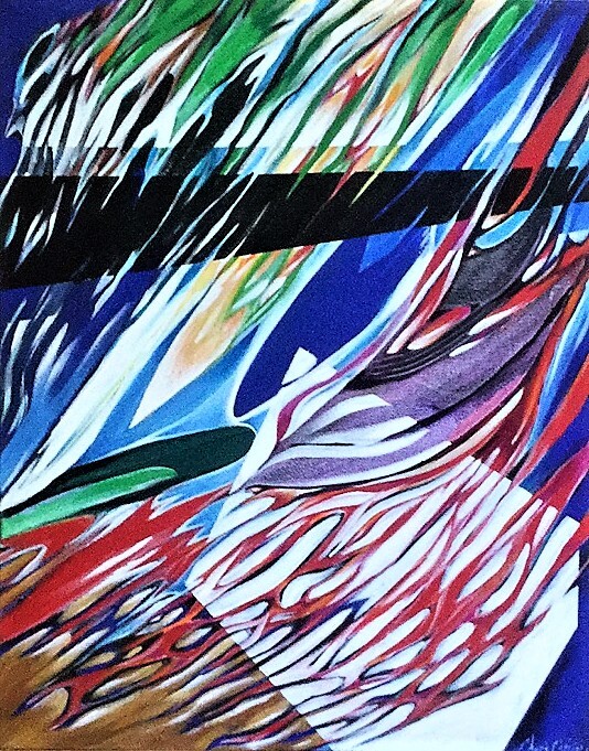 Painting titled "A blind wind comes…" by Richard Chenier, Original Artwork, Acrylic
