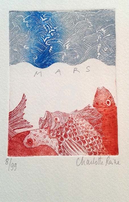 Ciel de Printemps - Mars Printmaking, 4.9x6.5 in