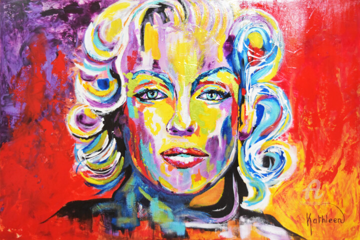 제목이 "Marilyn MONROE Awes…"인 미술작품 Kathleen Artist로, 원작, 아크릴
