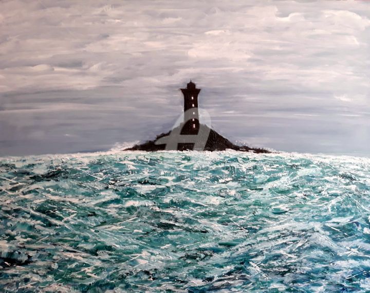Peinture intitulée "phare-mer-2.jpg" par Didier Duclos, Œuvre d'art originale, Acrylique